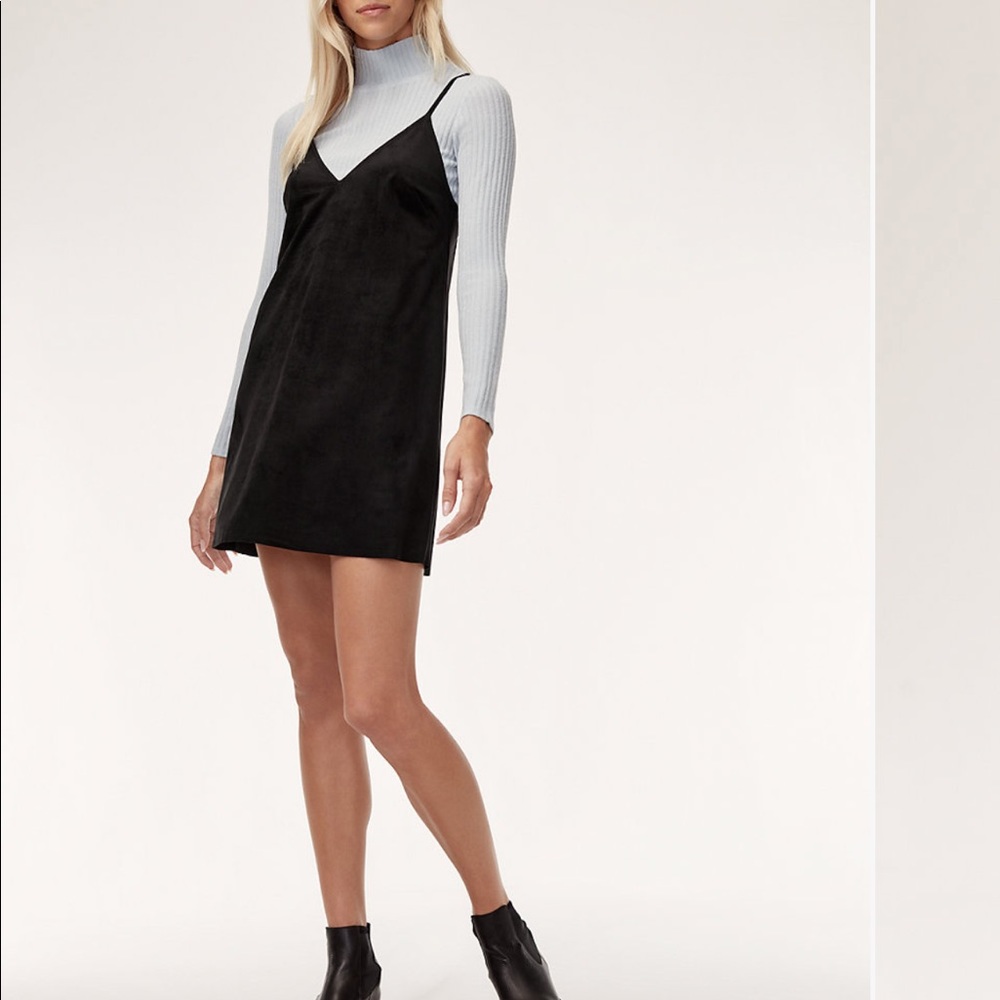 Aritzia Vivienne Suede Dress